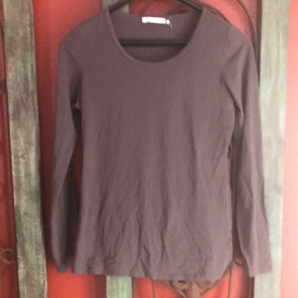 Dark brown layering shirt